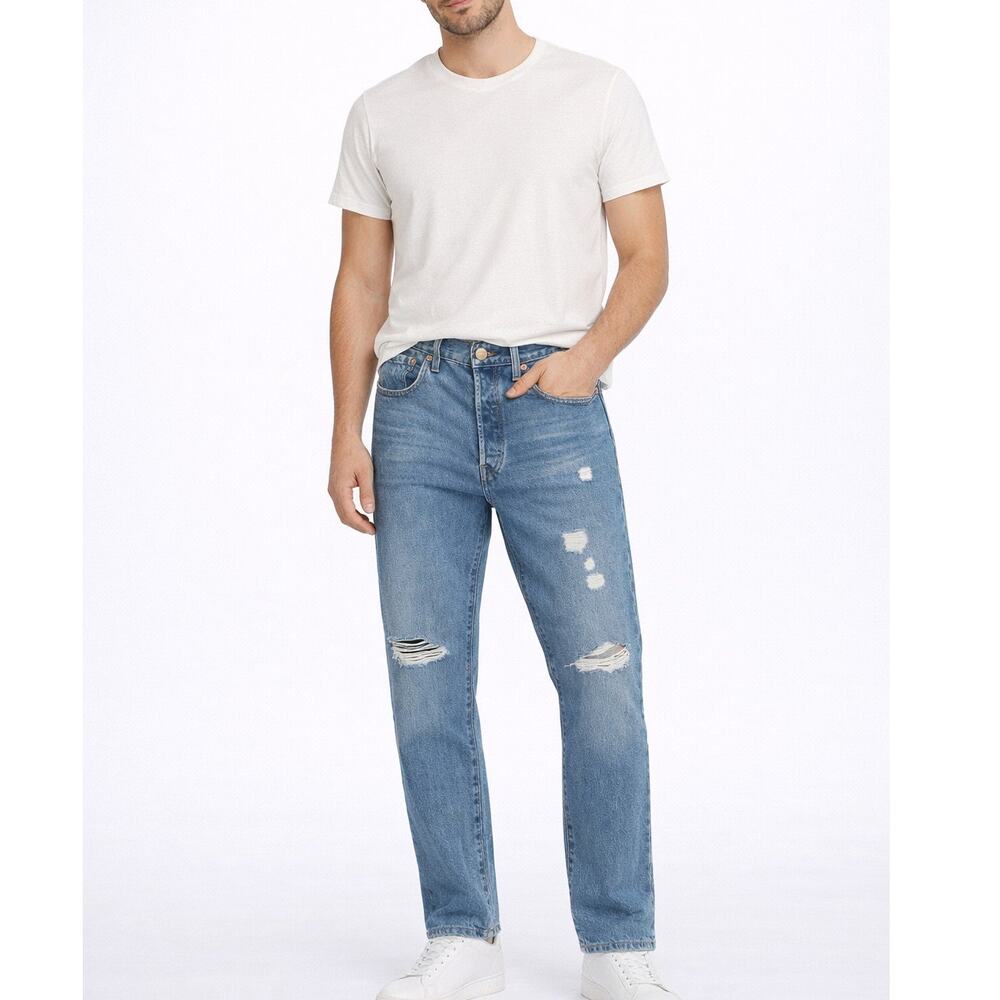 Levi's Distressed Button Fly Blue Jeans Men’s Size 30x30